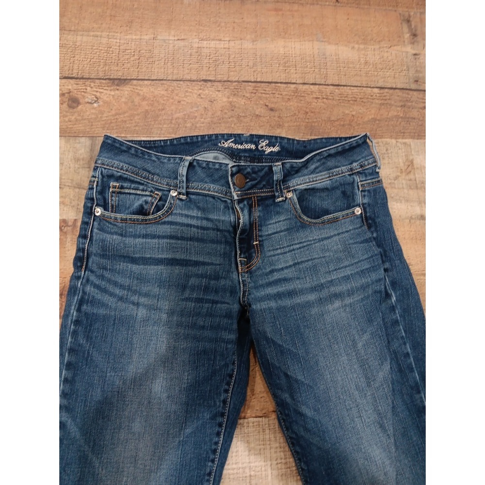 American Eagle Sz 10 Women Original Boot Low Rise Stretch Denim 2581